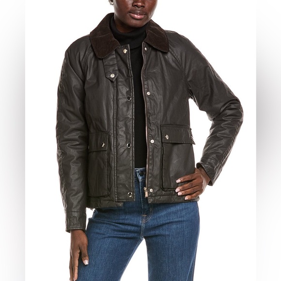 Kensie Jackets & Blazers - Kensie Waxed Short Barn Jacket In Dark Brown NWT size M Retail $275